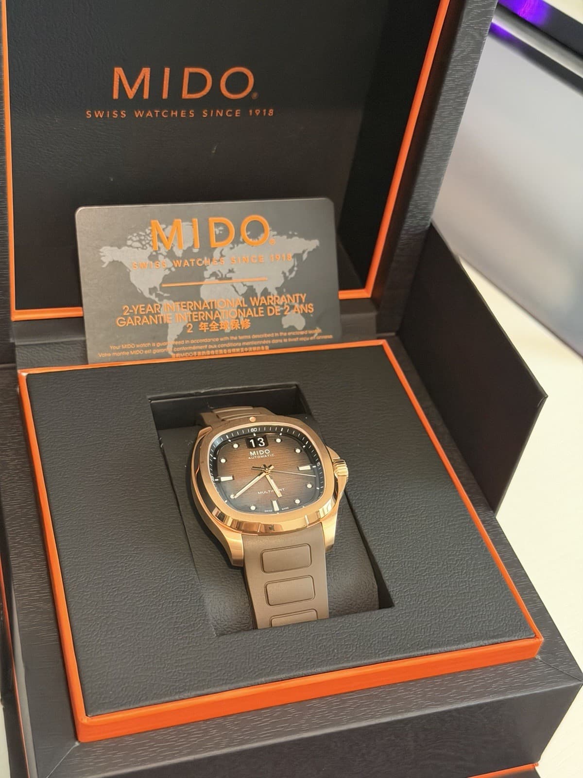 Mido Multifort TV Automatic Brown Dial Men's Watch M0495263729100