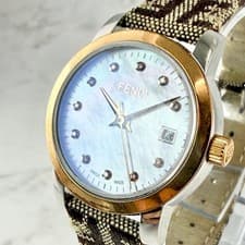 FENDI Wristwatch Classico 2100L 11P Diamond White Authentic From Japan