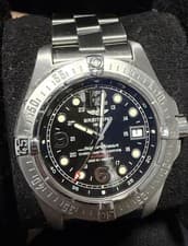 Breitling Superocean A17390 Automatic Chronometer 2000m Black Dial SS Bracelet