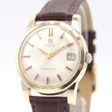 New Belt [Exc+5] OMEGA Seamaster 166.009 Gold Vintage AT Men's From JAPAN Z034