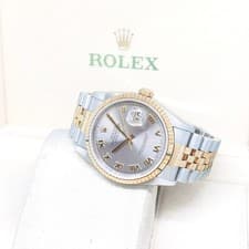 Rolex 36mm 18K Half Yellow Gold Grey Roman Dial Datejust REF: 16233 (T Series)