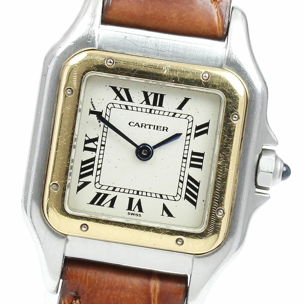 CARTIER W250295D Panthère SM YG bezel combination quartz ladies _907578