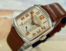 1930's Vintage HAMILTON TONNEAU, Stunning 2 Tone Silver Dial, Serviced, Warranty