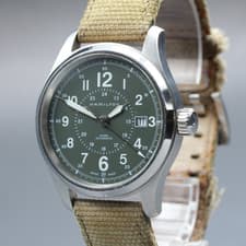 HAMILTON Khaki Field H705950 Automatic Date Green Dial Swiss Made Men's Watch JP