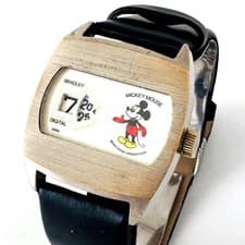 BRADLEY Mickey Mouse Vintage Mens Digital Jump Hour Manual Wind Watch Antique
