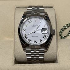 2024 Rolex Oyster Perpetual Datejust White Roman Dial Jubilee Bracelet (Unworn)
