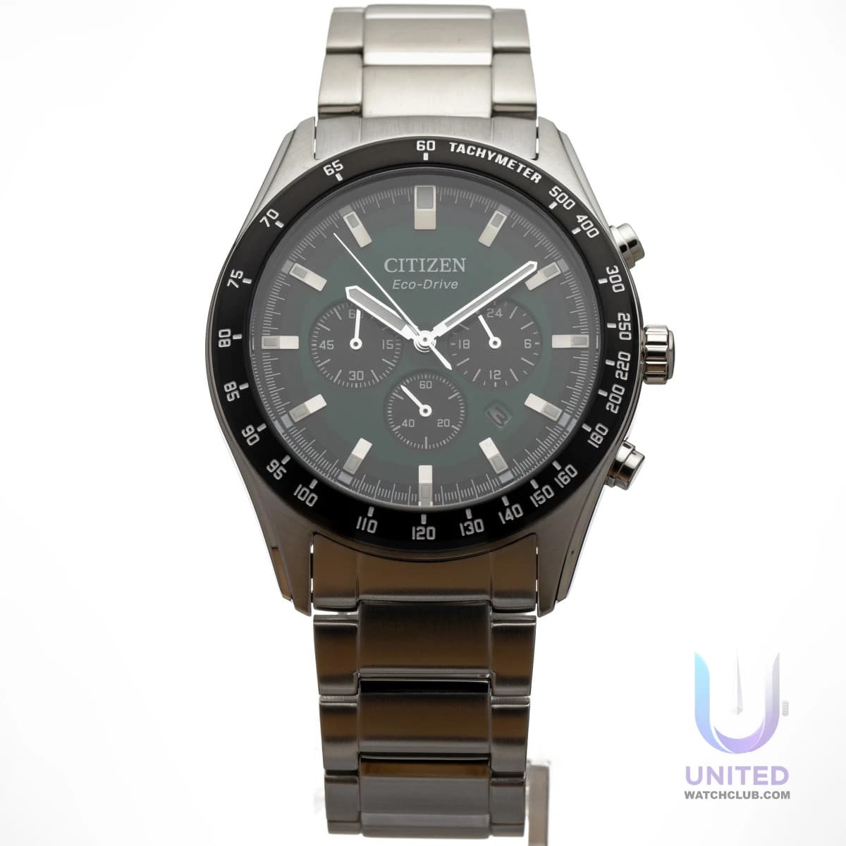 Citizen Eco-Drive Chronograph Green Dial 43mm CA4674-58X