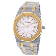 Audemars Piguet Royal Oak Yellow Gold Stainless Steel Quartz Silver Men's Watch