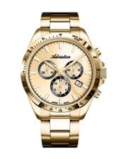 ADRIATICA Men Quartz Casual Watch Classic Dress Gold color Dial Waterproof Swiss