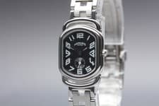 *Near MINT* HERMES Rally RA2.210 Silver Gray Dial 20mm Ladies Quartz Watch JAPAN