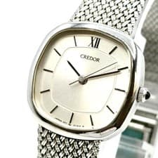 Seiko Credor 1271-5030 Ladies Quartz Watch Silver Dial 6.1 in Wrist