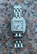 Vintage Cartier Panthère Jumbo 29mm Ref 1300 Stainless Steel Ladies
