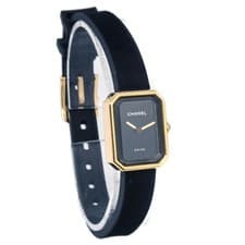 Chanel Premiere Velours Mini Quartz Watch Titanium With Yellow Gold And Velvet