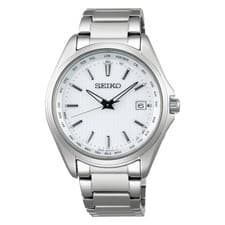 Seiko Selection SBTM287 Titanium Solar Radio World Time Watch White Dial Japan