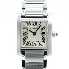 Cartier Tank Française SM W51008Q3 Ladies Silver Stainless Steel