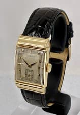 Vtg Gents 22mm 18K Solid Yellow Gold Hamilton "Gordon" cal 754 19J Wristwatch