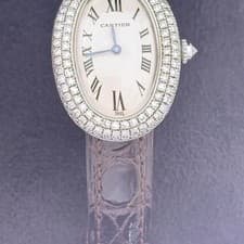 Vanua Small White Gold 3-Row Diamond Buckle Watch, Quartz, Small Size