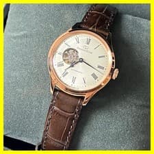 Orient Star Ladies Semi-Skeleton Watch Gold Automatic 30mm Used