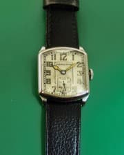 Vintage 1940 HAMILTON White Gold Filled Caliber 987 Antique Men's  Watch