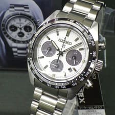 Special  New SEIKO PROSPEX SBDL125 Speed Timer White Solar Chronograph Men s W
