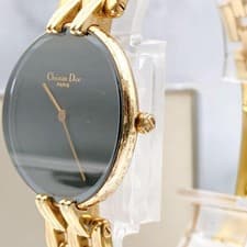 christian dior bagheera BlackMoon 26.3mm Quartz w/Box Beauty Ladies WATCH Auth