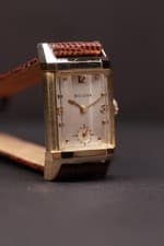 Vintage Bulova Mens Tank 14K Solid Gold Manual Wrist Watch 21 Jewels 7AK Runs A+
