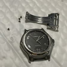 EBEL Swiss Watch 1911 Automatic Black Dial Mens E9125241 Date Window w/ Buckle