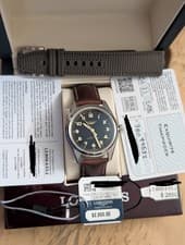 Longines Spirit Pilot 39mm Black Dial Leather Men's Watch L38094532 *Pristine*