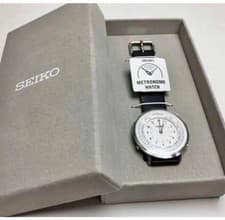 Seiko Metronome Watch SMW006A White Dial Quartz Leather Band New Japan