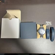 SEIKO 5 Sports Atlas Blue Watch Automatic 200m Bezel Box Leather Strap