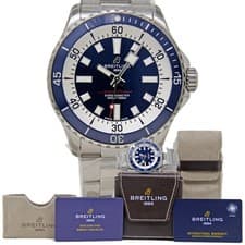 Breitling A17375E71C1A1 Superocean 42 Steel Blue Dial R$5,900 BOX&PAPERS #BR225