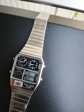 CITIZEN Ana Digi Temp 8988-0019 1980s Vintage Watch Black Dial Men's Working