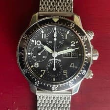 Sinn 103B SA Auto Chronograph Automatic Stainless Steel Black Dial Men's Watch