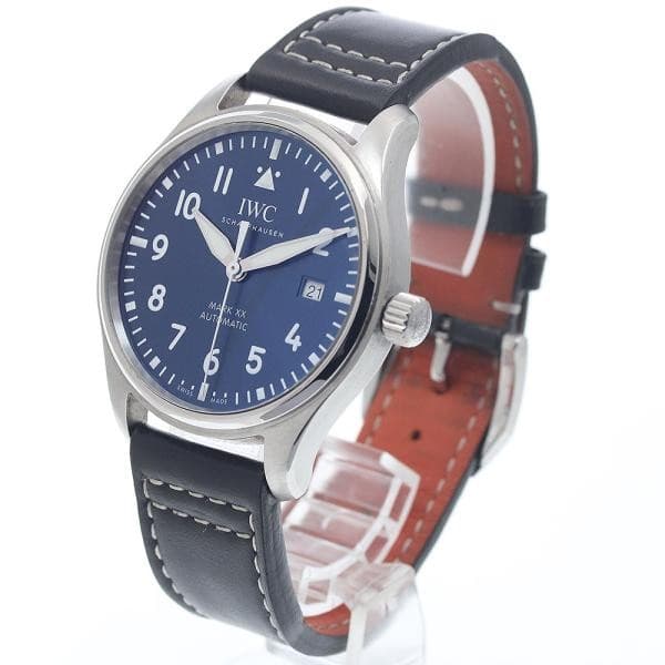 IWC SCHAFFHAUSEN PILOT WATCH MARK XX IW328203 40mm SS Blue Dial Automatic #C268