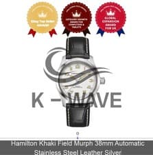 Hamilton Khaki Field Murph 38mm Automatic Stainless Steel Leather Silver