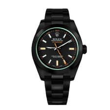 Rolex Milgauss 40mm Green Crystal Black Dial Black PVD-DLC Steel Watch 116400GV.