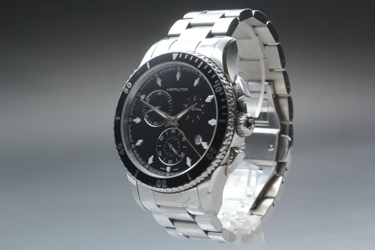 [Exc+5] Hamilton Jazzmaster H375121 Chronograph Quartz Men's Watch JAPAN #826
