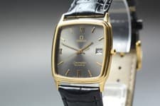 1984 Near MINT OMEGA Seamaster 29mm 196.0264 Quartz Black Dial Men's Vintage