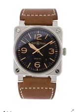 Preowned Bell & Ross Aviation Golden Heritage Ref BR03-92-S 42mm S/S Full Set