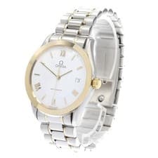 OMEGA SPEEDMASTER CLASSIC 3300.20 35mm SS/GP White Dial Automatic Date #C1732