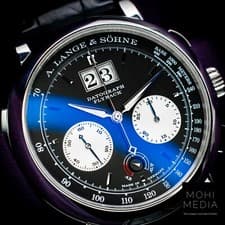 A. Lange & Söhne Saxonia Datograph UP/DOWN 405.035 41mm PLATINUM BLACK DRESS B&P