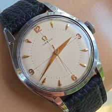 Vintage OMEGA men's manual wind watch Ref:2721-2SC Guilloché Crosshair 1952