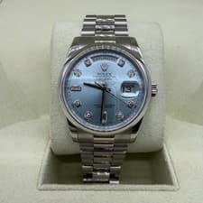 Rolex Datejust Platinum Ice Blue 36mm Watch Official