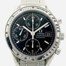 Men's OMEGA Overhauled Speedmaster Date 3513.50 Black Display Tachymeter Automat