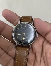 Vintage Longines Manual Wind 34-35mm Steel Watch Acrylic Crystal Original Buckle