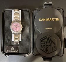 [Excellent Condition] SAN MARTIN GMT Enamel Pink Automatic Watch