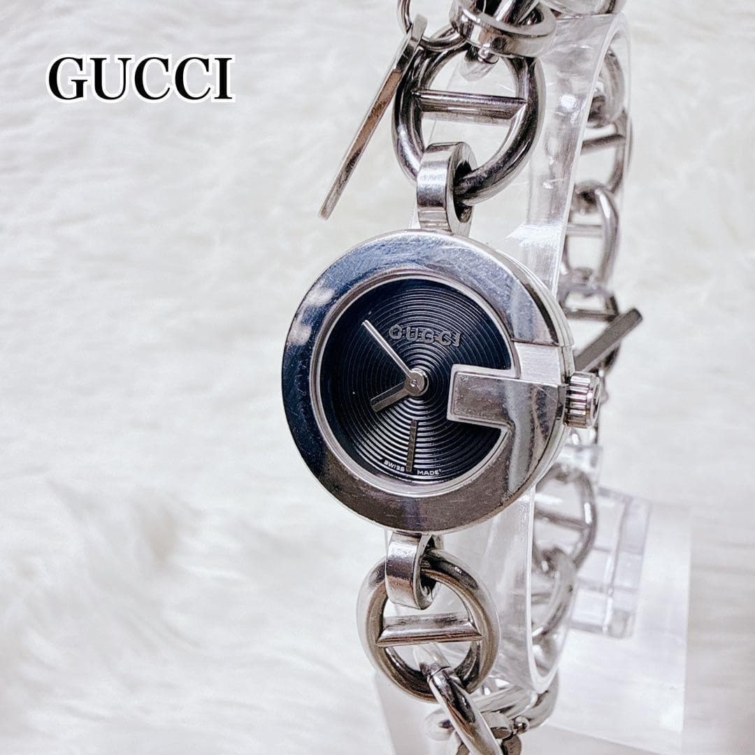 GUCCI 107 G face Watch Archive Timepiece Bracelet Style Vintage Authentic
