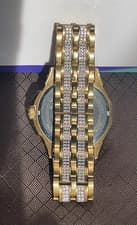 Bulova Gold Stainless Steel Diamond Accent Octagon Multifunction Men's Watch