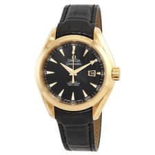 Omega Seamaster Aqua Terra Automatic Chronometer Black Dial Ladies Watch