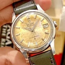 Vintage OMEGA Constellation Crosshair Tropical Patina Dial Chronometer 168.005